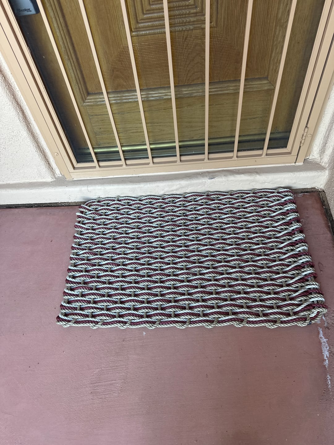 Customer photo review of Sand + Pomegranate + Oyster Doormat