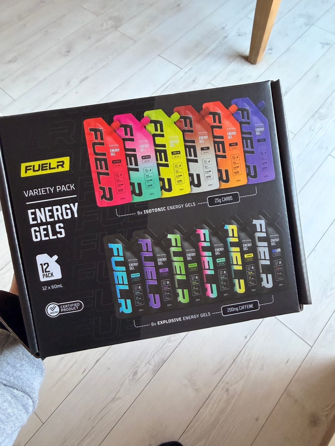 Customer photo review of VARIETY PACK - 12 ENERGY GEL FLAVOURS