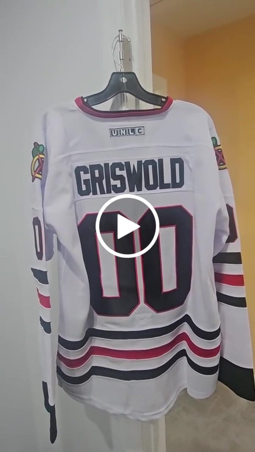 Customer video review of Eway Clark Griswold #00 Christmas Vacation Hockey Jersey (White)