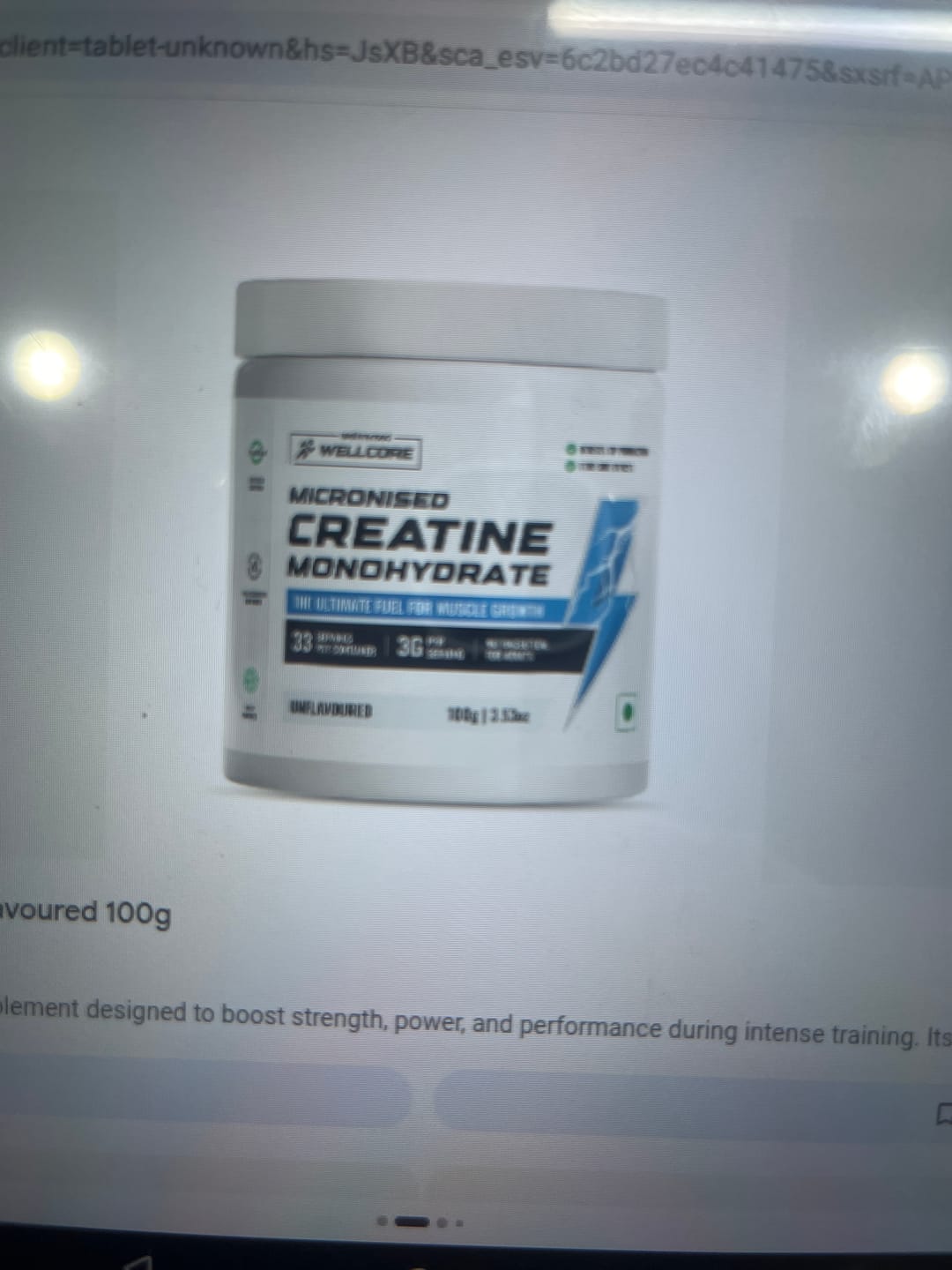 Customer photo review of Wellcore - Micronised Creatine Monohydrate For Women (134.5g, 33 servings) Cranberry Crush