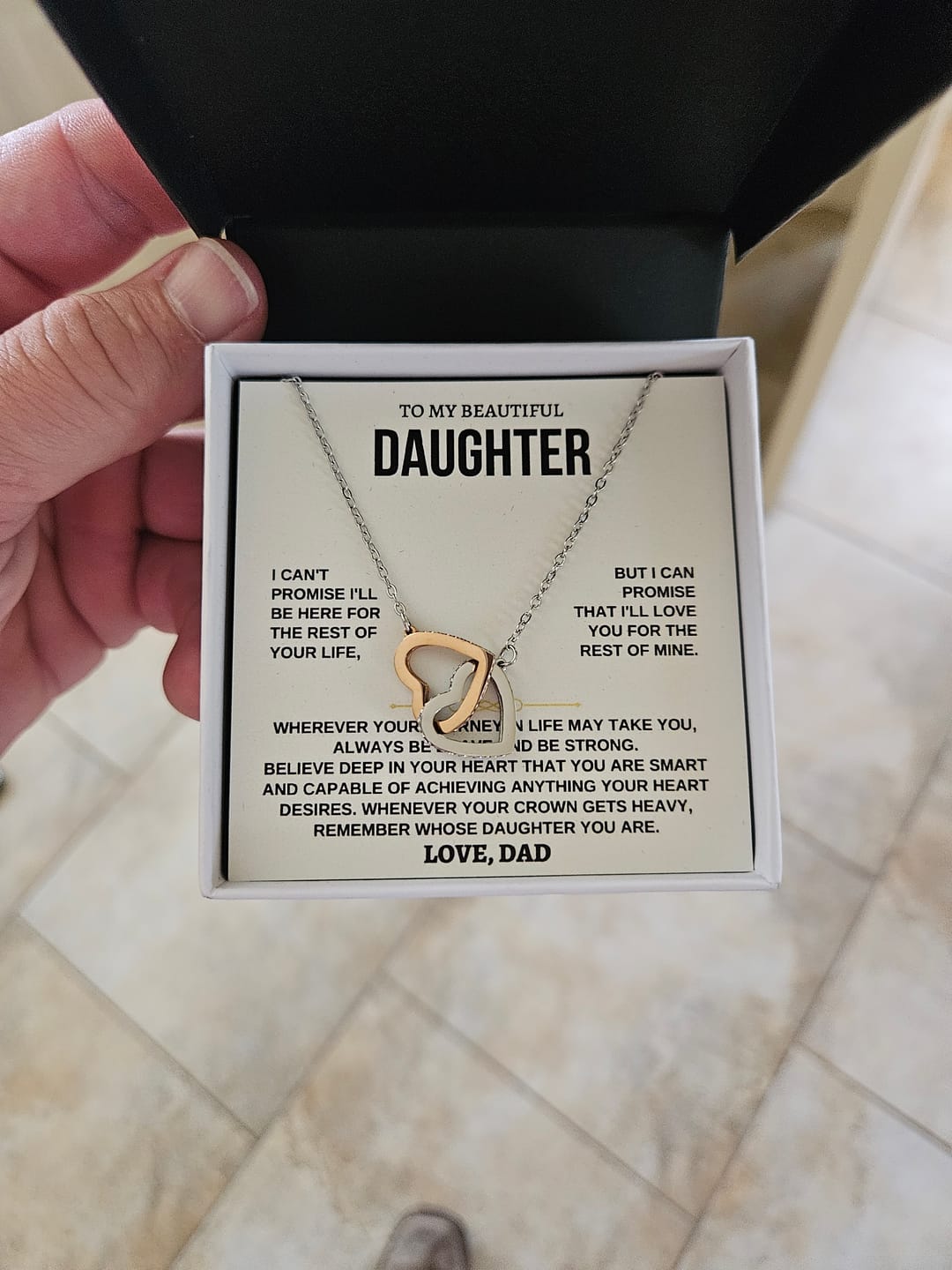 Customer photo review of To My Daughter - Love Dad - Beautiful Gift Set - SS117DV3