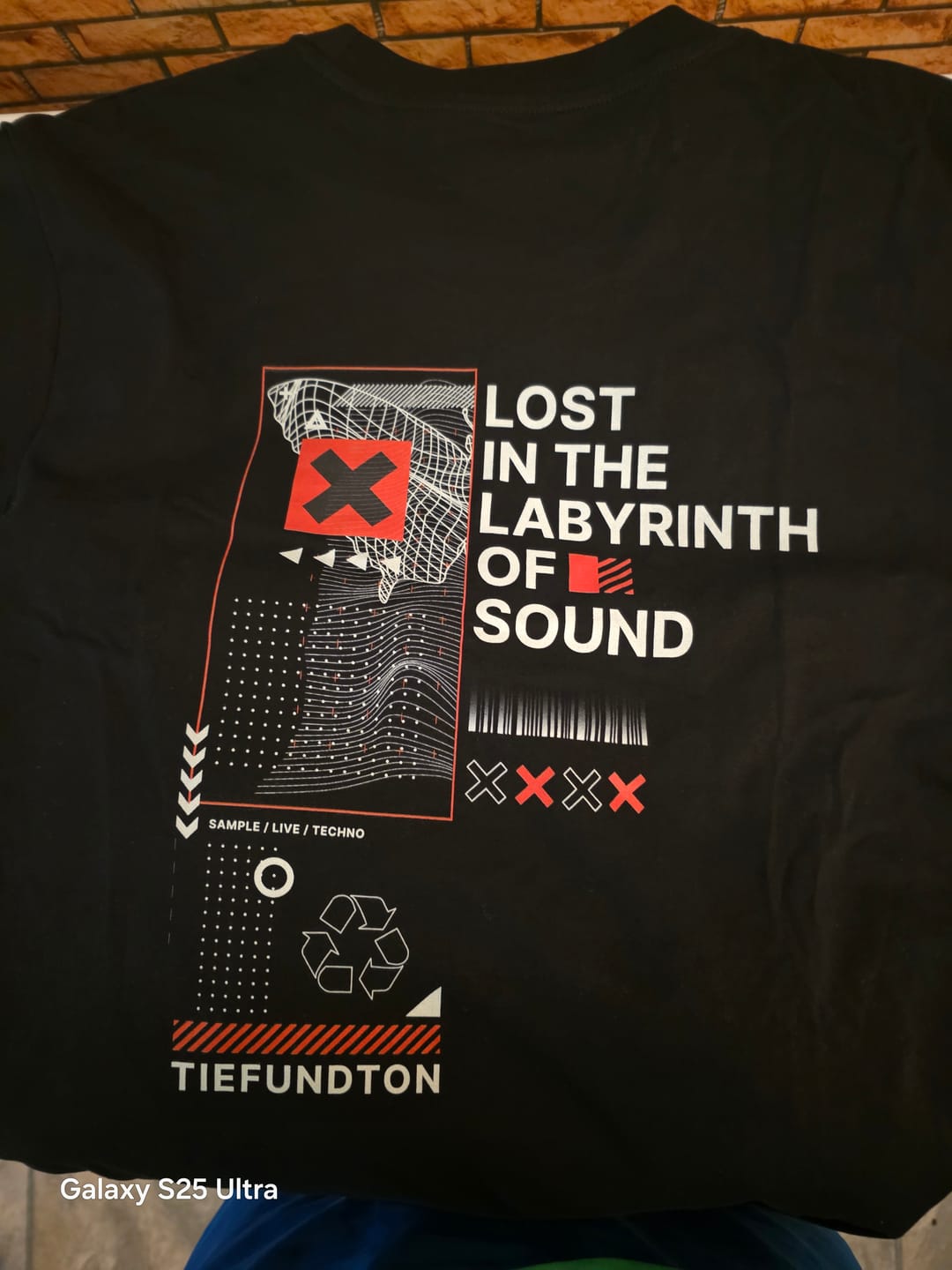Customer photo review of Labyrinth Of Sound - T-Shirt