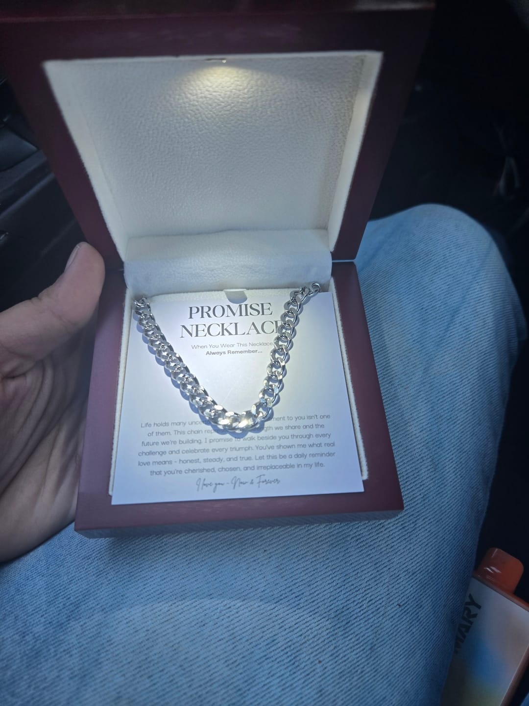 Customer photo review of Promise Necklace for Him