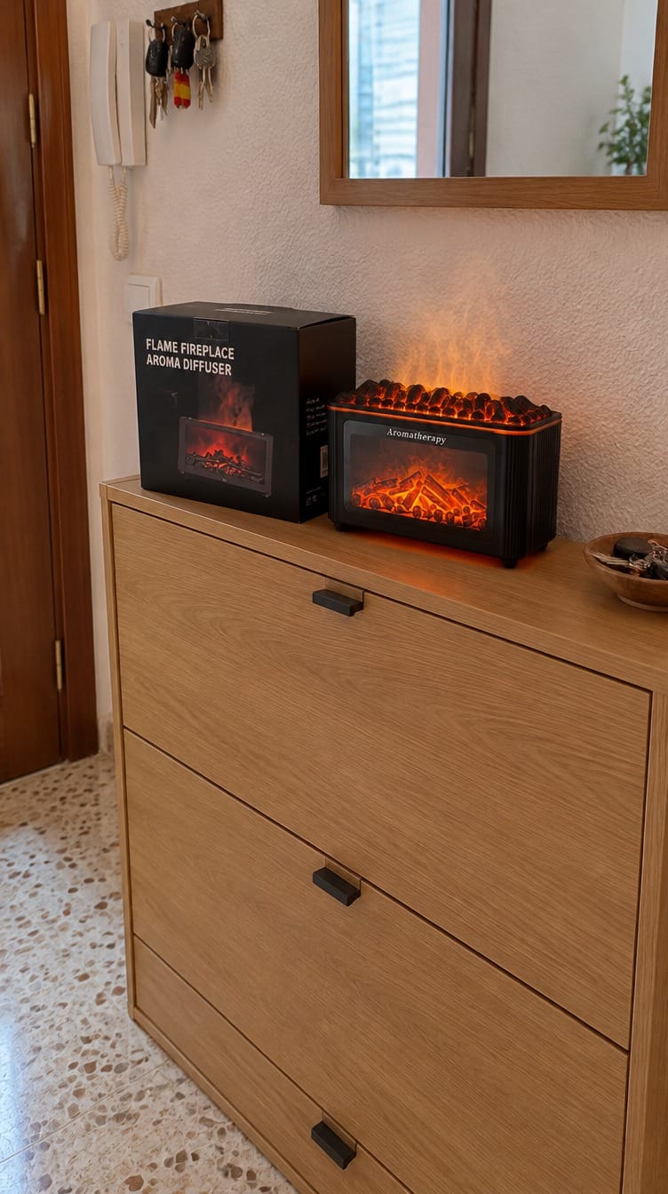 Customer photo review of Humidificador Chimenea Efecto Llama
