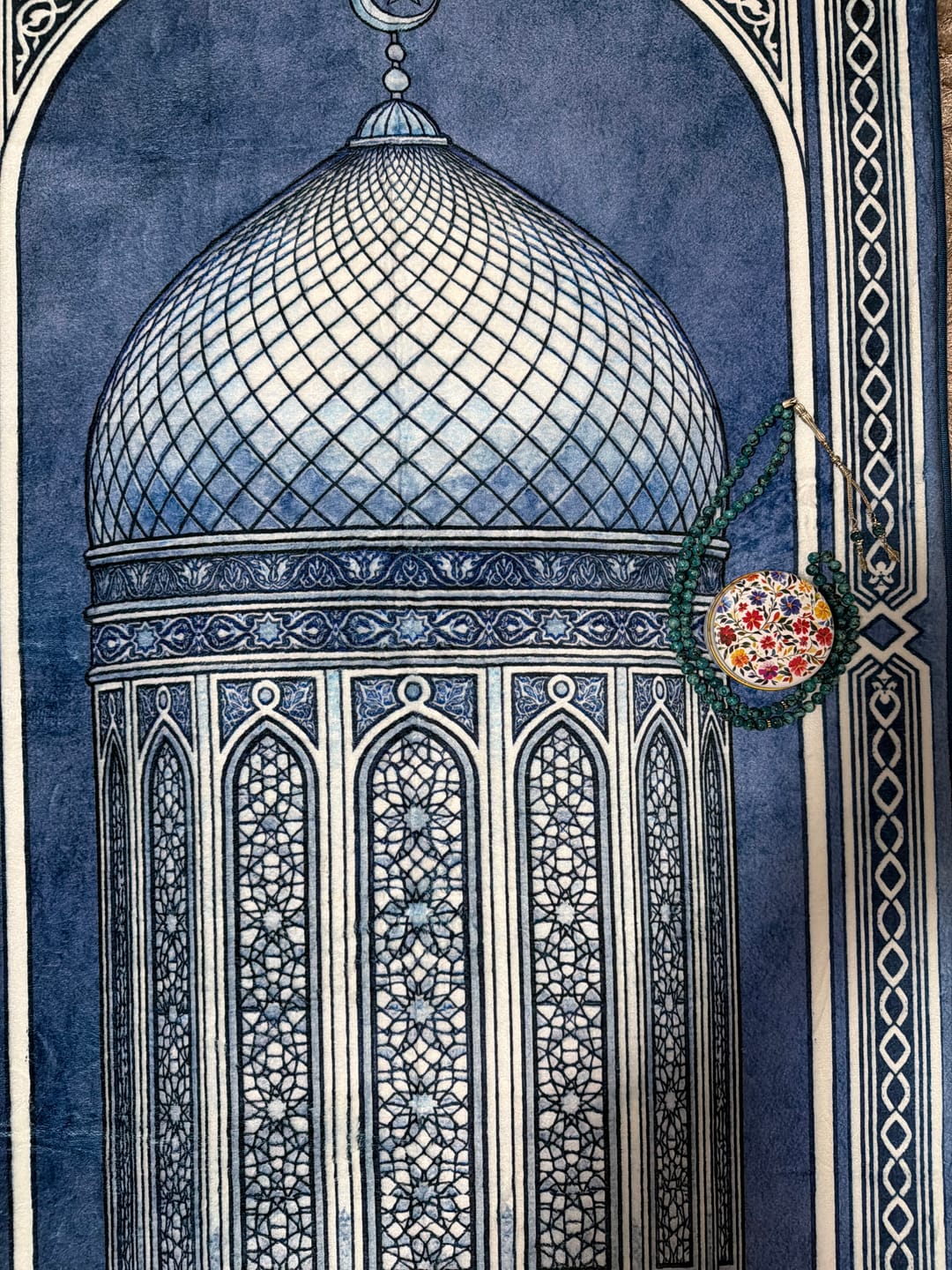 Customer photo review of Muslim Prayer Beads | Blue & Black Marbled - Islamic Praying Beads