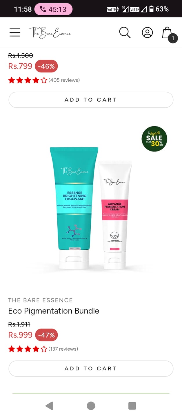 Customer photo review of Pack of 2 Essense Brightening Facewash