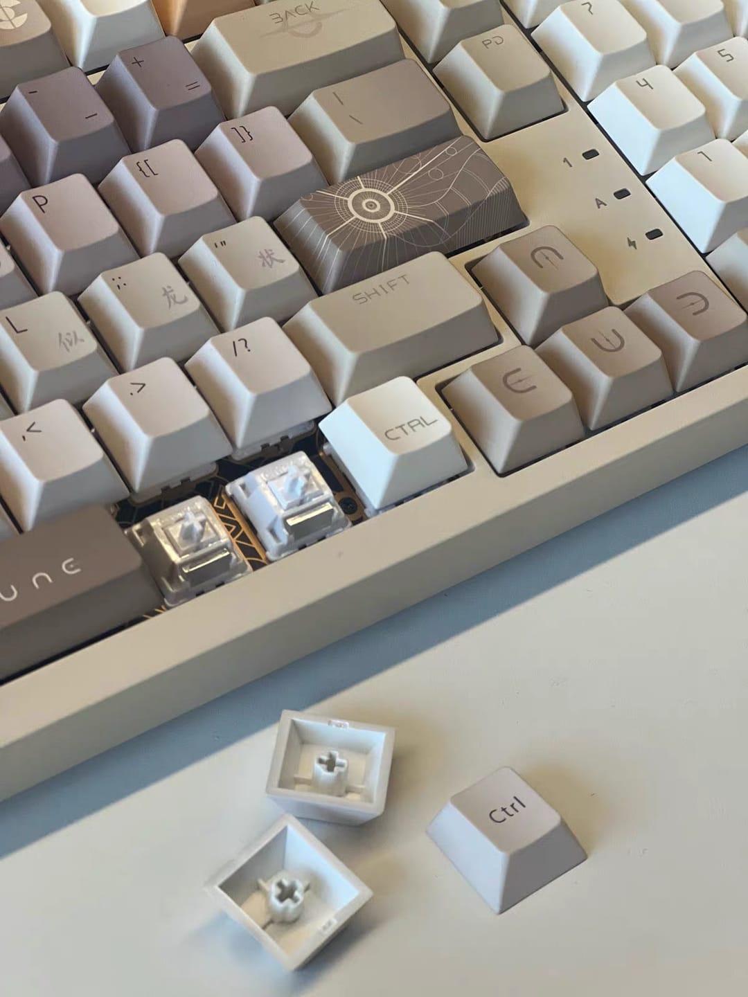 Customer photo review of Dune Keycaps | 142-Key Thick PBT Keycap Set