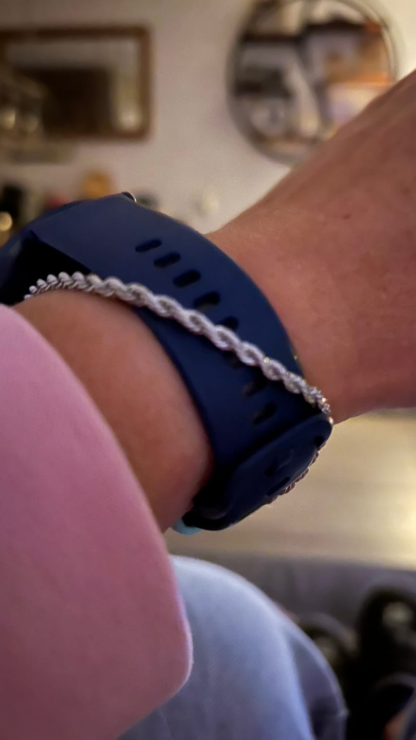 Customer photo review of Rope Bracelet 3MM (Silver Plated)