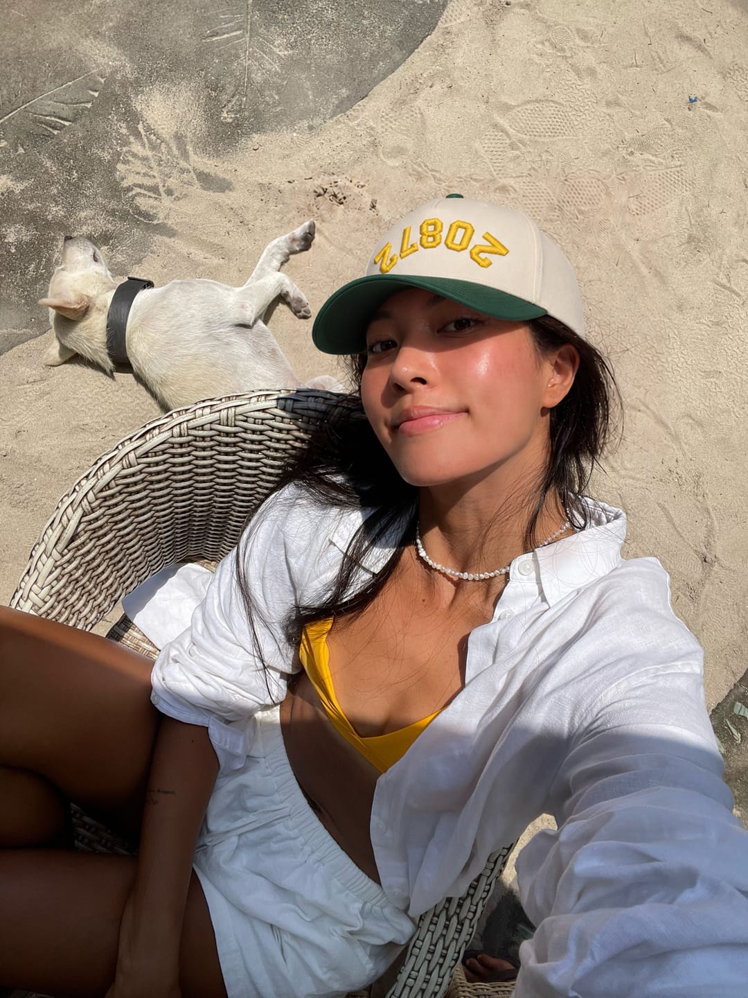 Customer photo review of Upside Down Text Snapback Hat – Custom Embroidered Cap