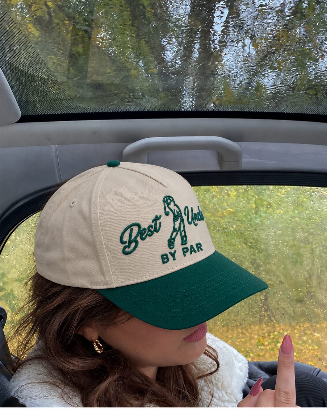 Customer photo review of Custom Best Uncle By Par Embroidered Snapback Hat – Funny Uncle Golf Gift