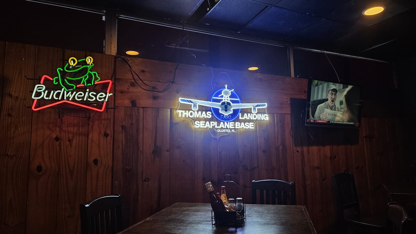 Customer photo review of THOMAS LANDING SEAPLANE BASE | LED Neon Sign