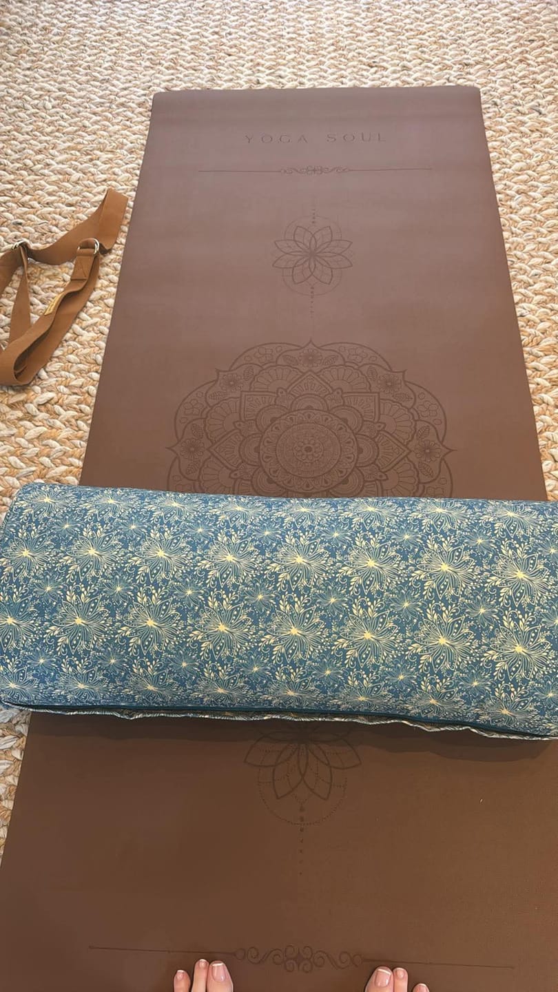 Customer photo review of PowerPro Yoga Mat | Mandala Caramel