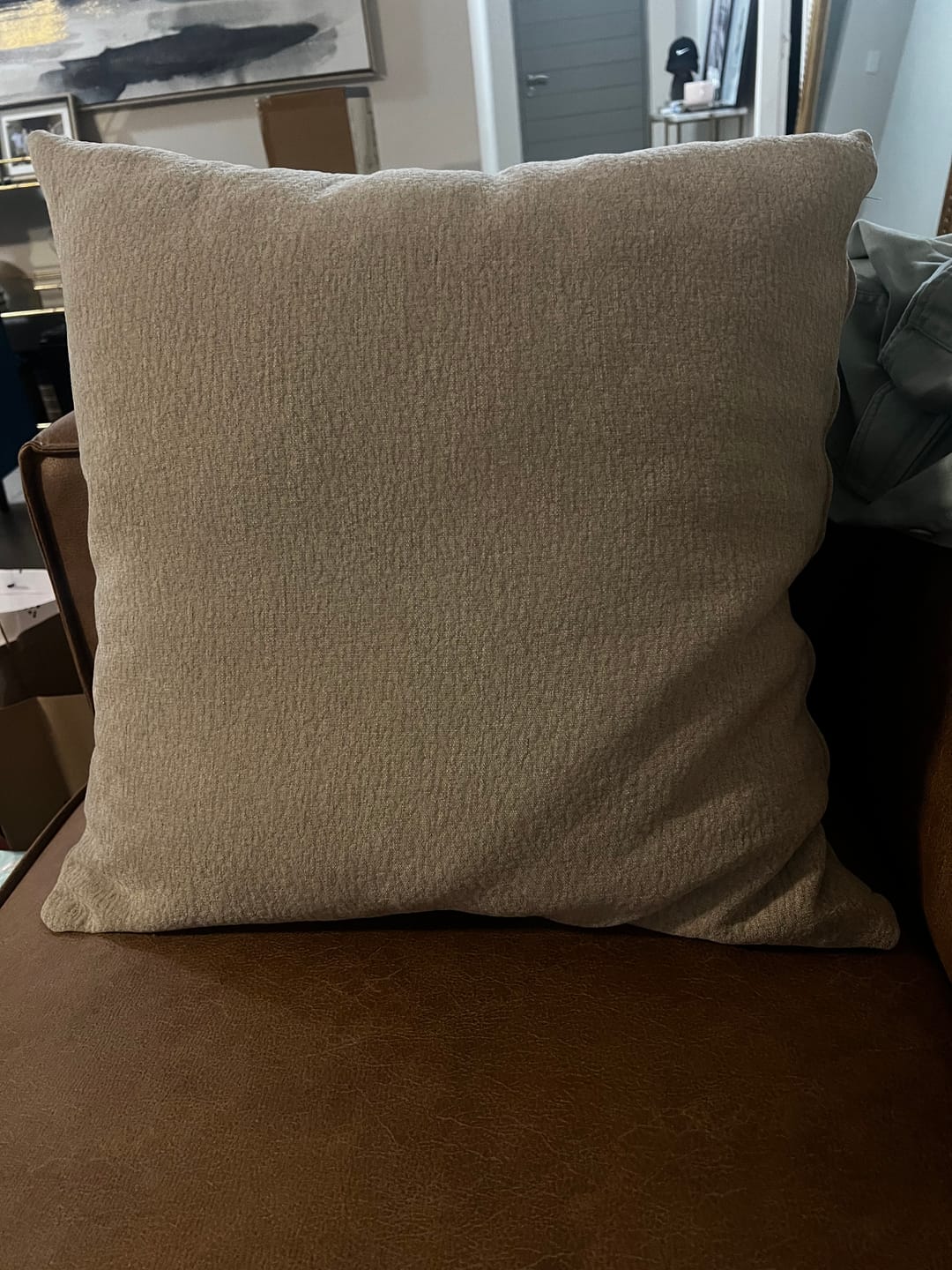 Customer photo review of Seasonal Scatter Cushion - Slouch Oat Milk *