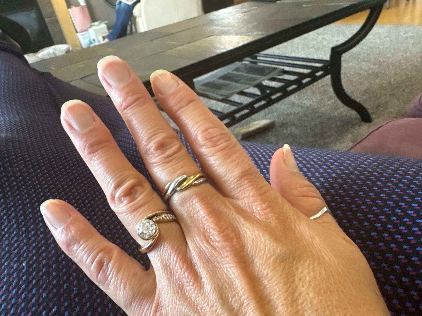 Customer photo review of Twisted Ella Two-Toned Ring