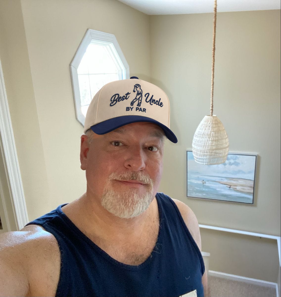 Customer photo review of Custom Best Uncle By Par Embroidered Snapback Hat – Funny Uncle Golf Gift