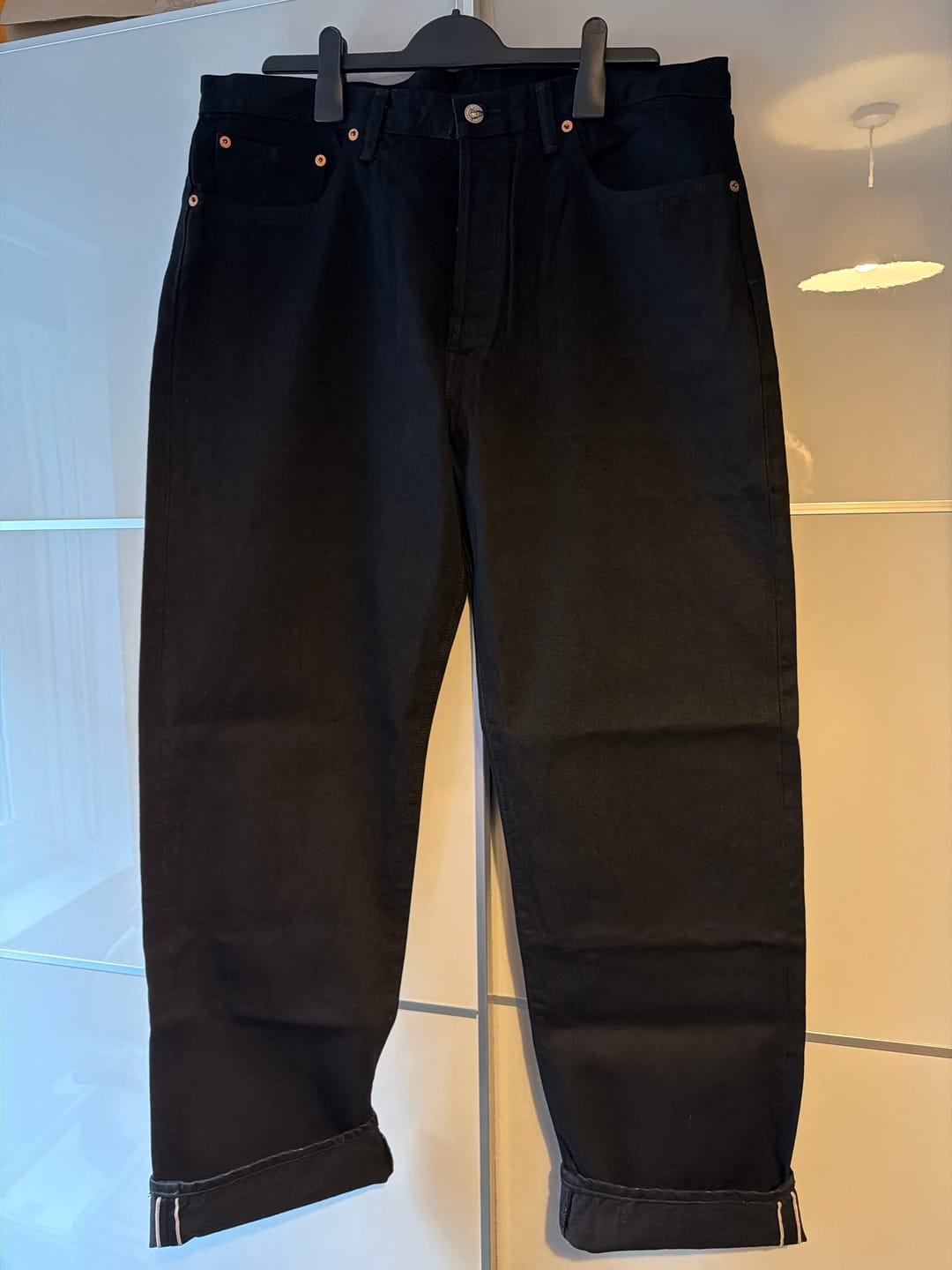 Customer photo review of Lot 54801XX 1954 Black Selvedge Denim Jeans