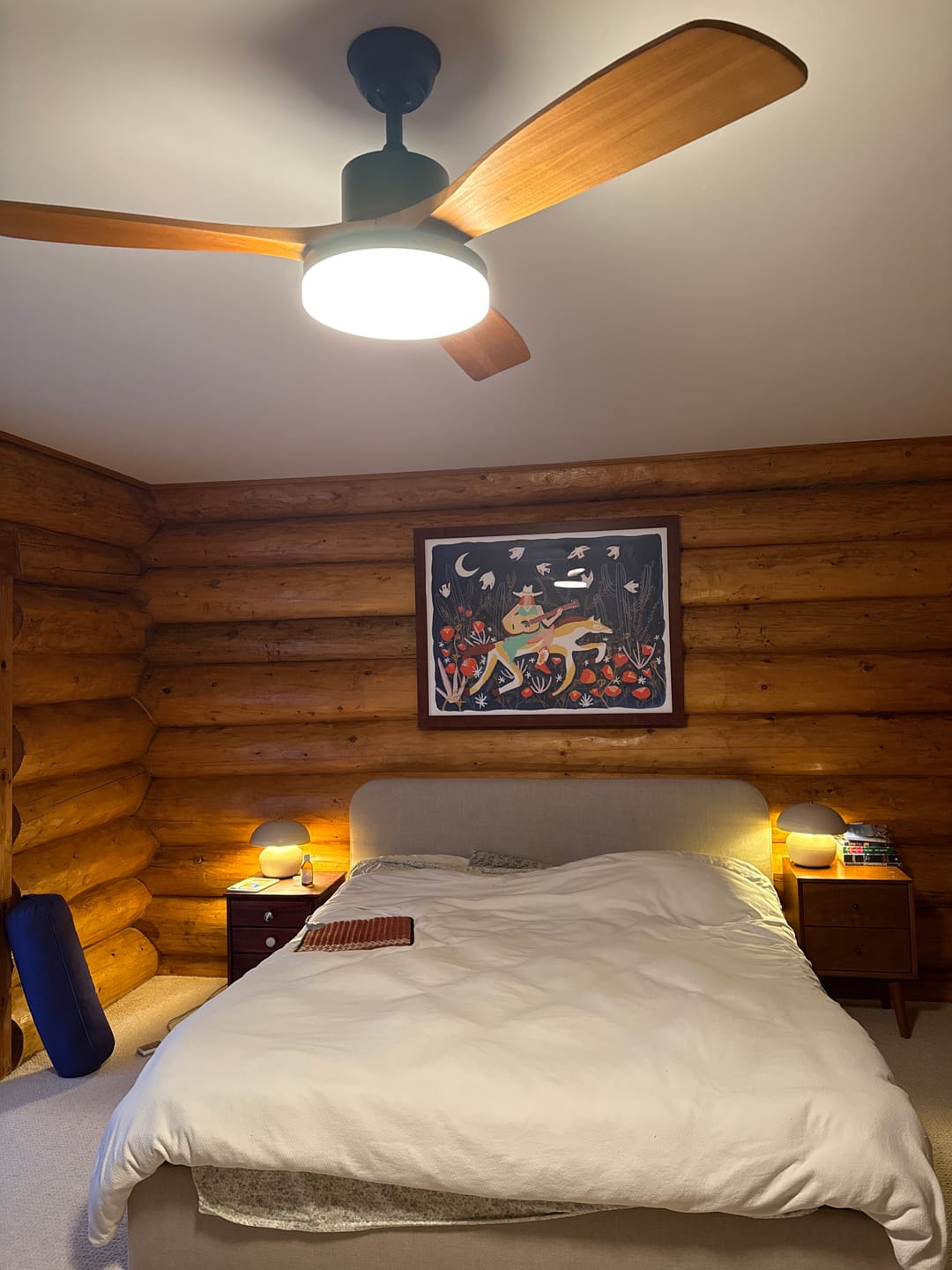 Customer photo review of WOMO Scandi Reversible Ceiling Fan With Dimmable Light By Remote-WM5002