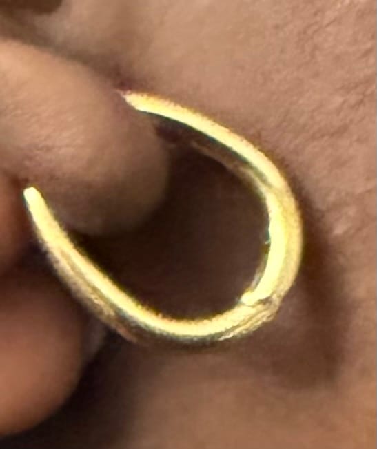 Customer photo review of Amara Hoop Earrings