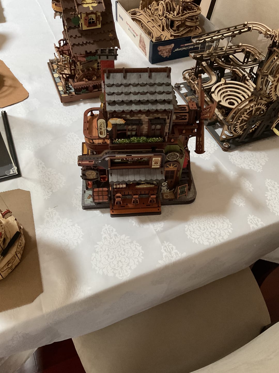 Customer photo review of Rokrgeek Corner Tavern Mechanical Wooden 3D Puzzle