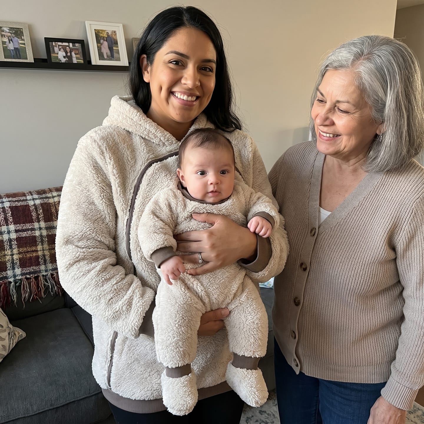 Customer photo review of Pouchie™ – Baby Carrier Hoodie