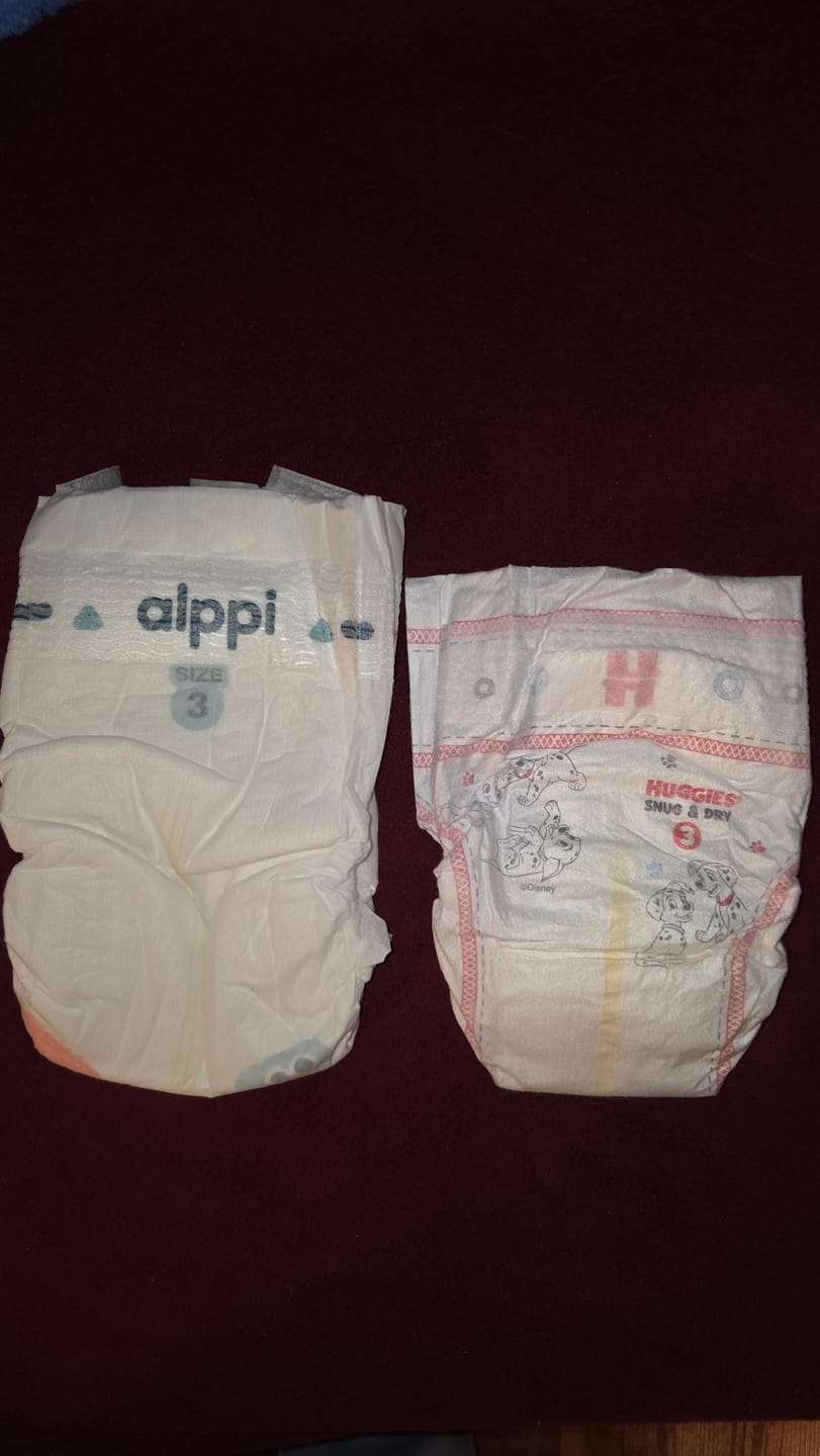Customer photo review of Alppi Wispy Cloud Diaper Monthly Box
