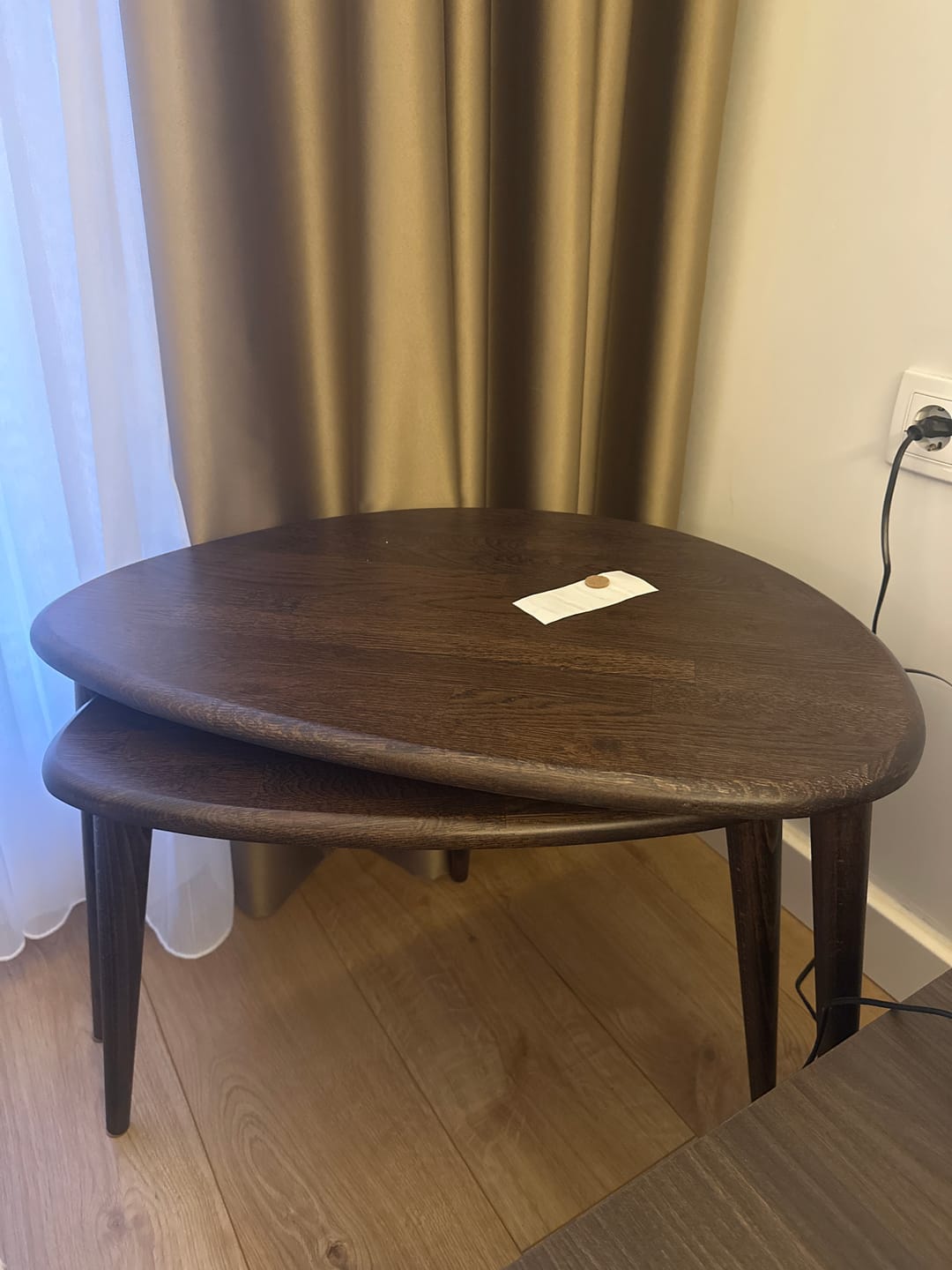 Customer photo review of 3'lü Zigon Sehpa - Masif Meşe Sehpa Takımı