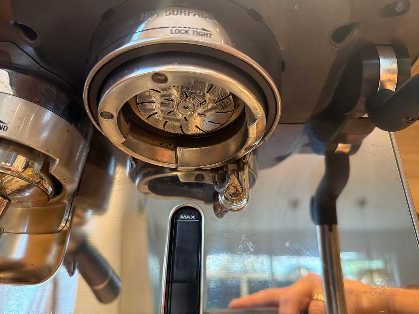 Customer photo review of High Diffusion Espresso Shower Screen - Breville