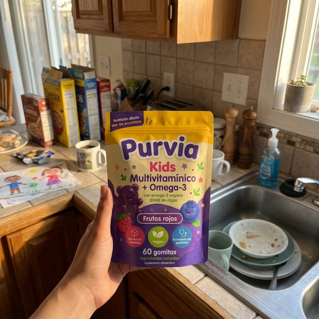 Customer photo review of Purvia Multivitamínico Infantil con Omega-3