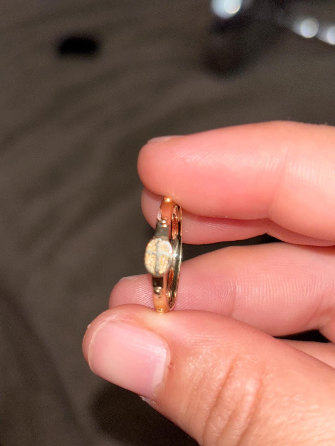 Customer photo review of 14K Gold Rosary Ring