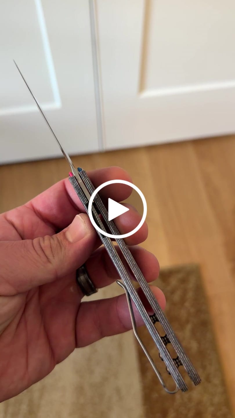 Customer video review of TRM ATOM Liner Lock - CPM-MagnaCut, Star Spangled Fat Carbon 3D, Titanium Liners - Made in USA (DLR-ATM-CC-3D)