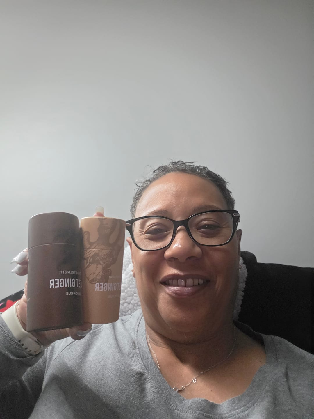 Customer photo review of Extra Strength Sweet Ginger Vapor Rub Stick
