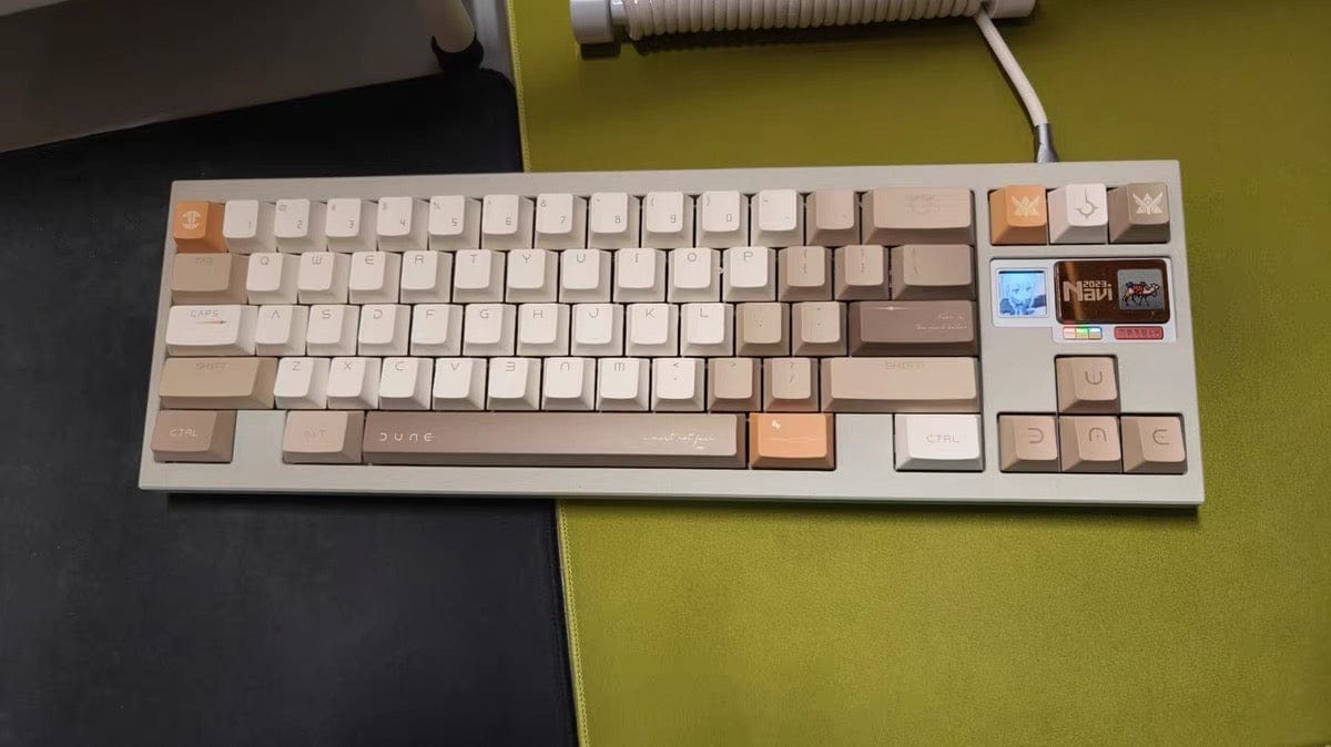 Customer photo review of Dune Keycaps | 142-Key Thick PBT Keycap Set