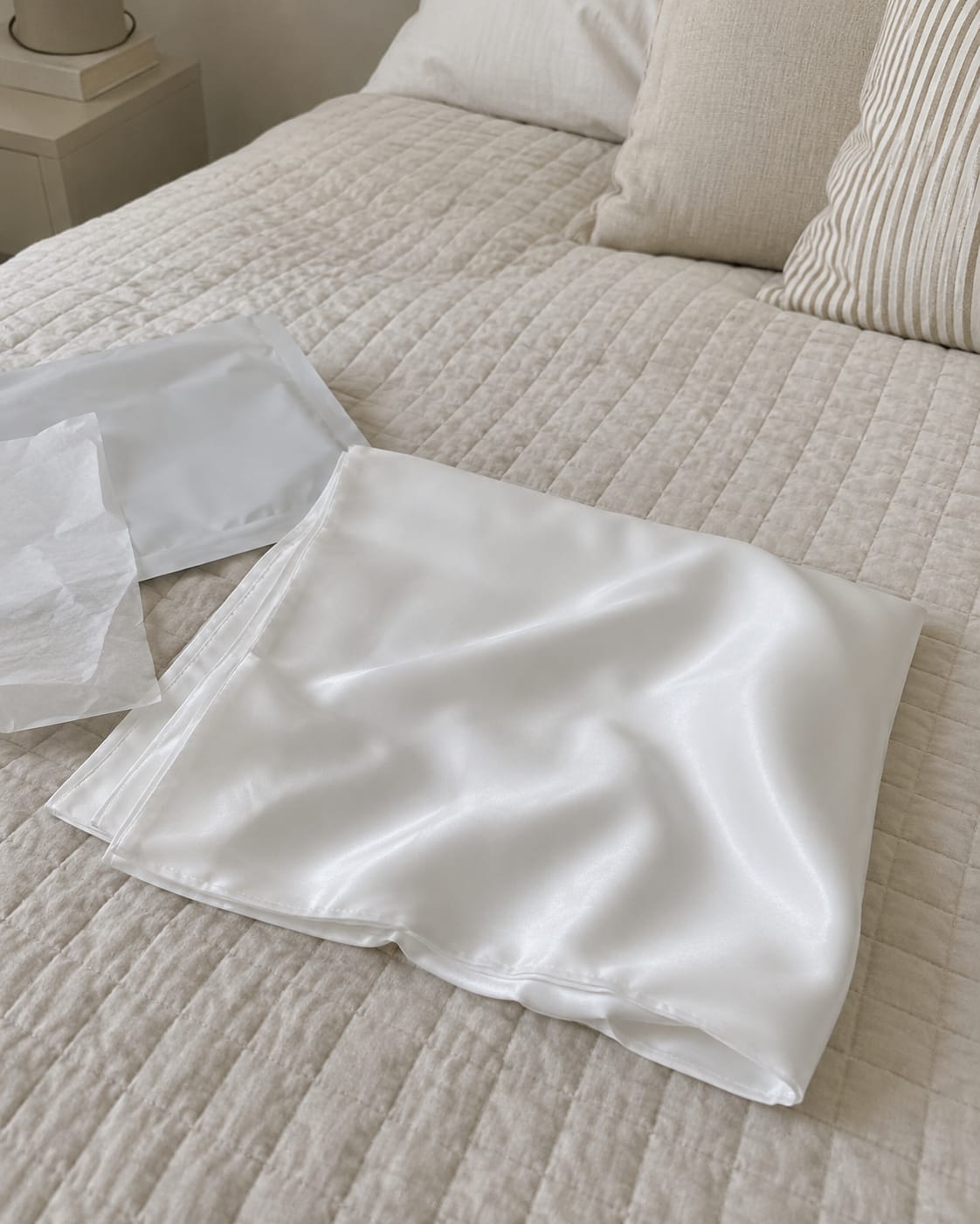 Customer photo review of Mulberry Silk Pillow Slip for Hair and Skin