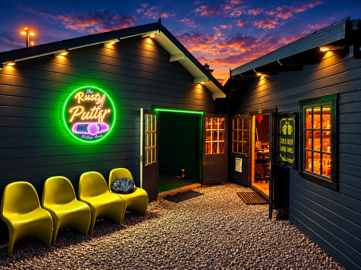Customer photo review of THE RUSTY PUTTER | LED Neon Sign