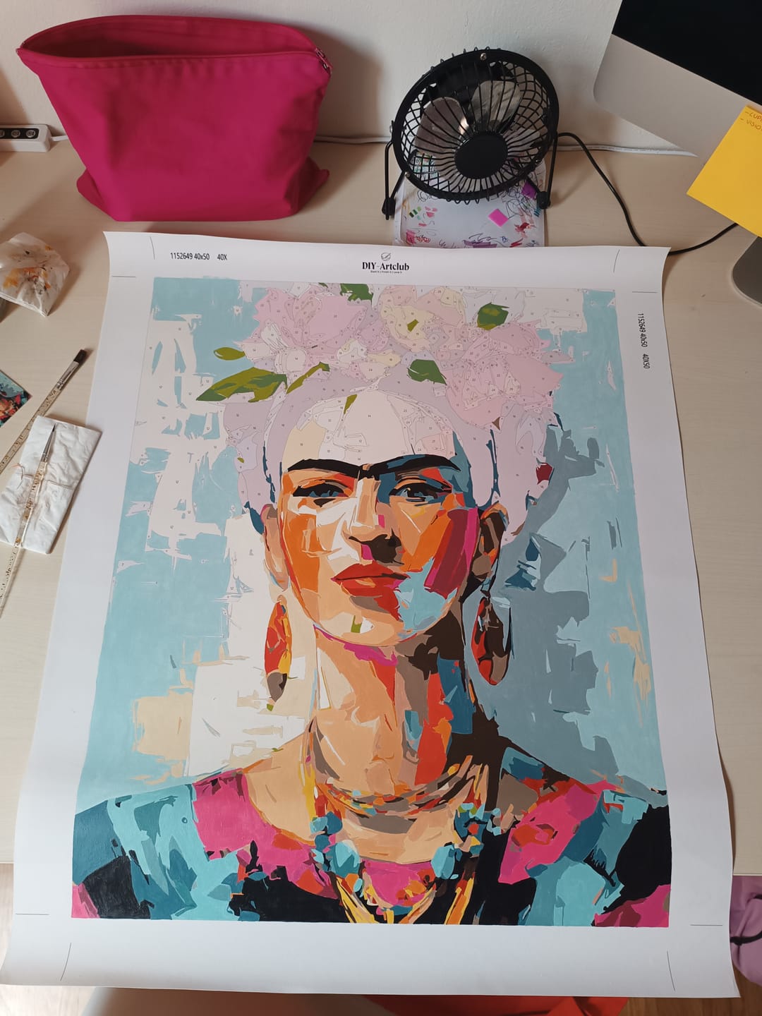 Customer photo review of Expressive Frida | Paint by Number
