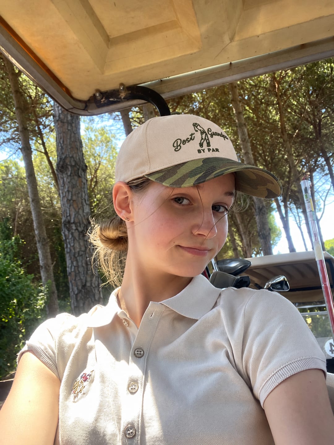 Customer photo review of Best Grandpa By Par Embroidered Snapback Hat – Funny Golf Gift for Grandpa
