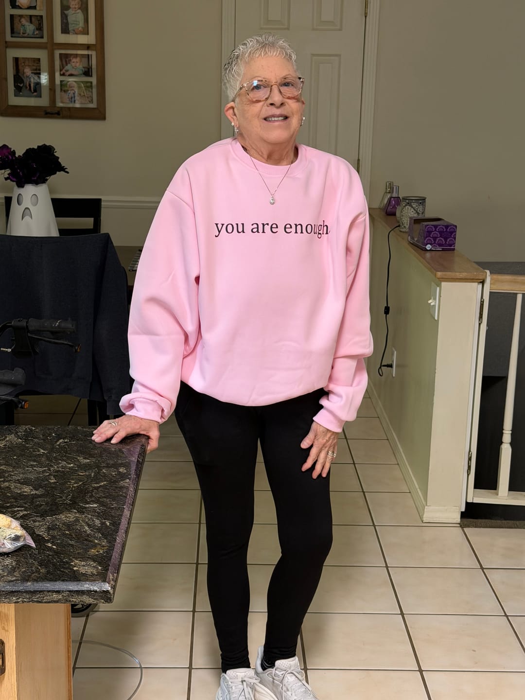 Customer photo review of The Original 'Dear Person Behind Me' Sweatshirt