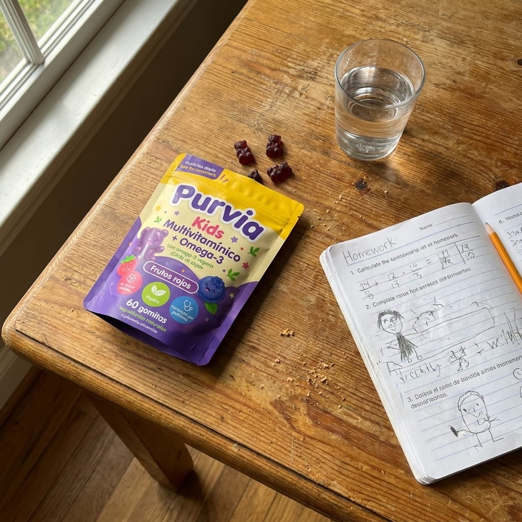 Customer photo review of Purvia Multivitamínico Infantil con Omega-3