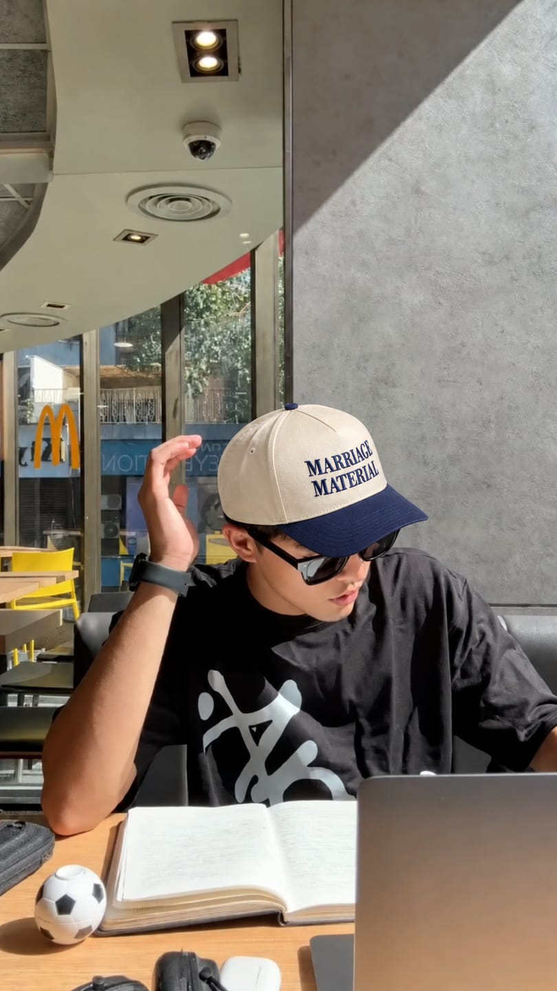 Customer photo review of Personalized Snapback Hat - Custom Text Embroidered Snapback Hat
