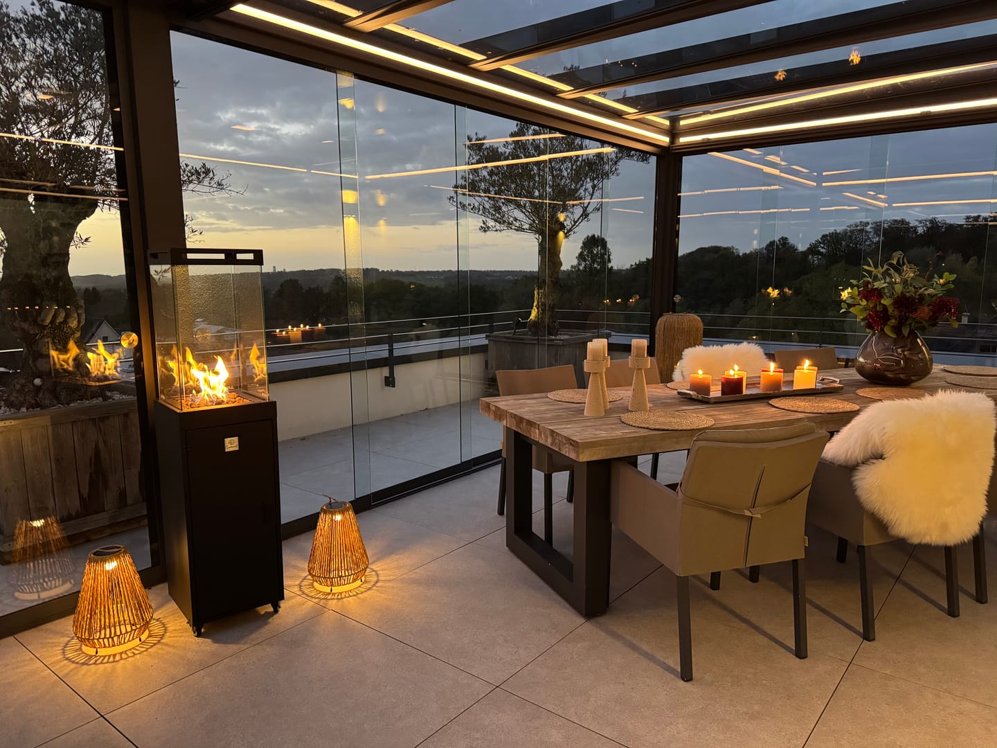 Customer photo review of Gartenzeit® Gas-Terrassenheizer mit Glaszylinder inkl. Abdeckung