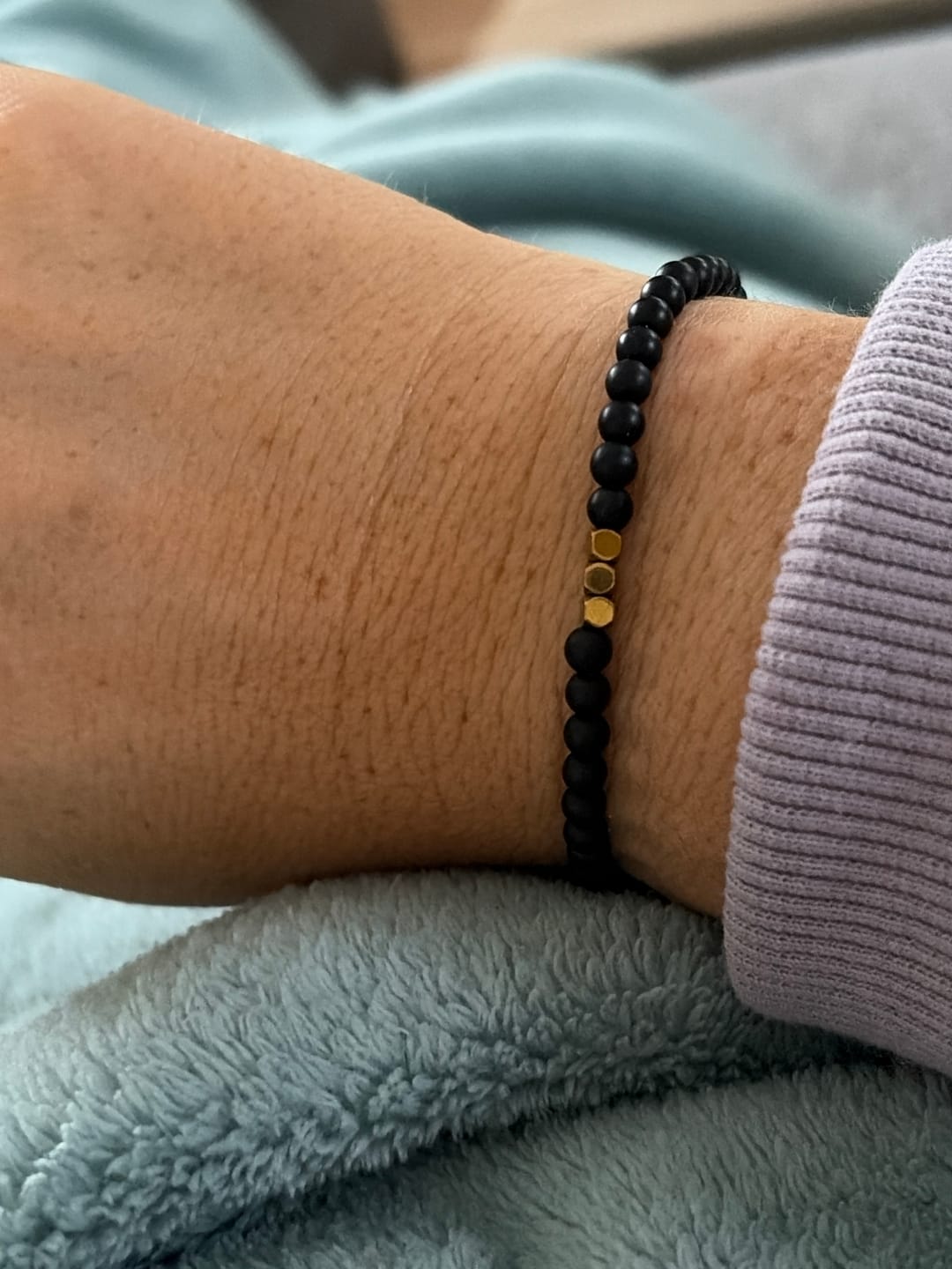 Customer photo review of Obsidian Armband