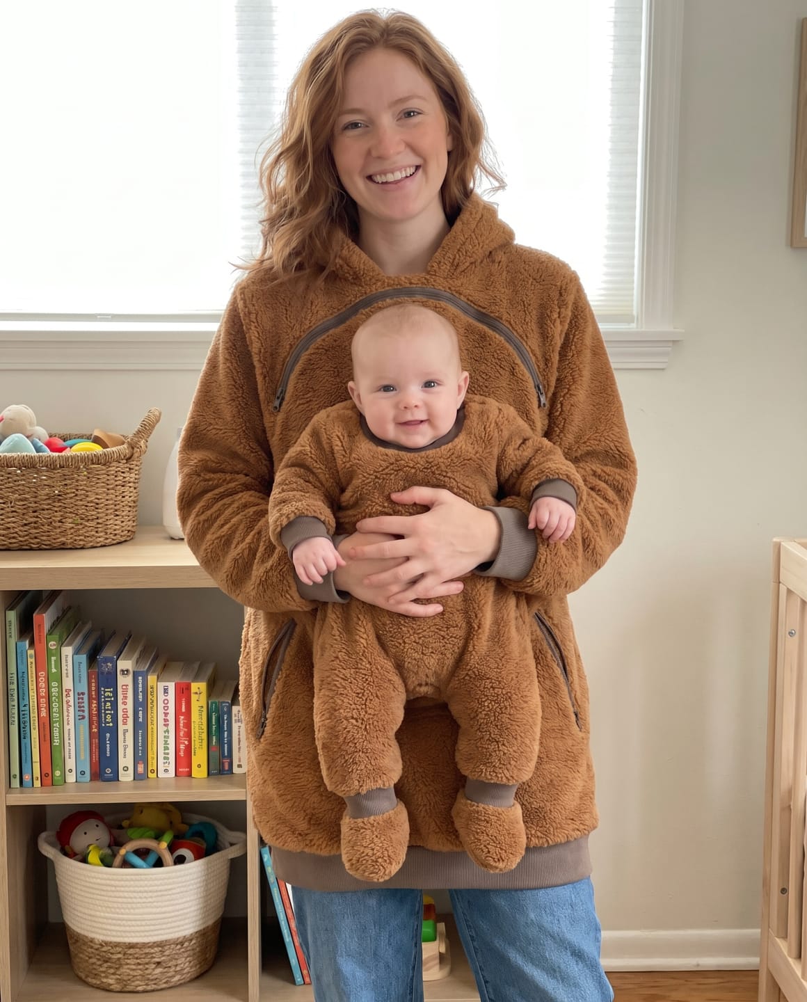 Customer photo review of Pouchie™ – Baby Carrier Hoodie