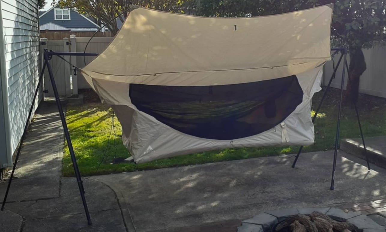Customer photo review of Turtlebug Camper Hammock Stand