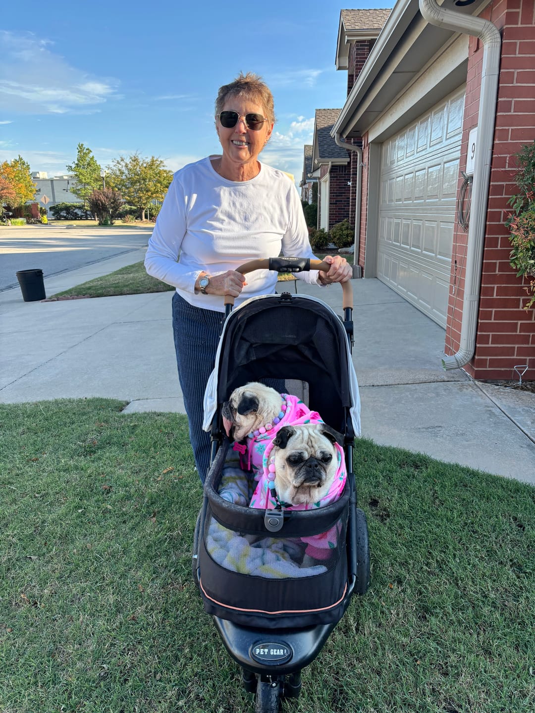Customer photo review of Blossom Dog Hoodie - Pink