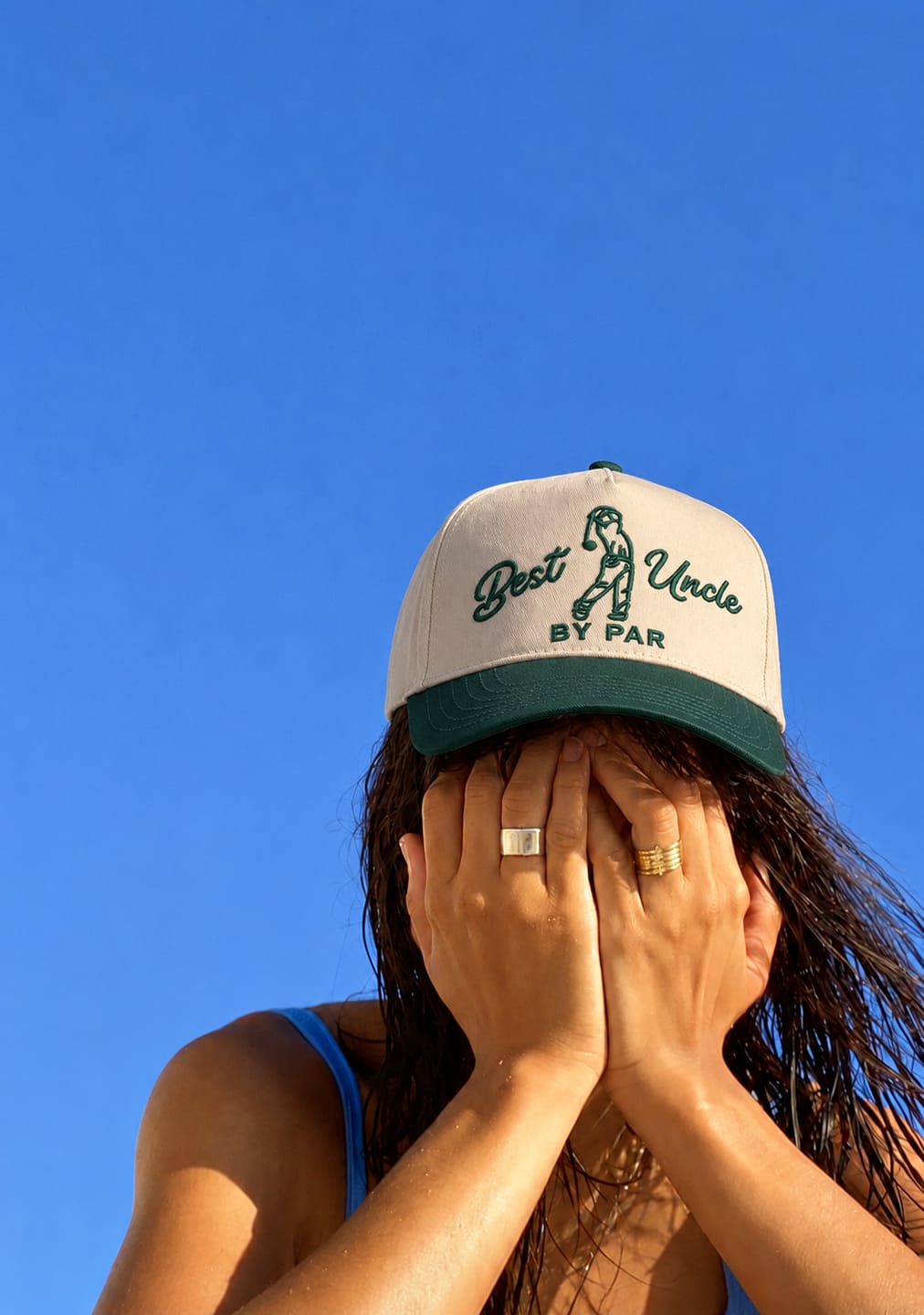 Customer photo review of Custom Best Uncle By Par Embroidered Snapback Hat – Funny Uncle Golf Gift