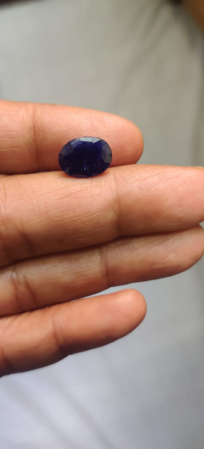 Customer photo review of Natural Blue Sapphire (Neelam) – Bangkok, Certified & Genuine