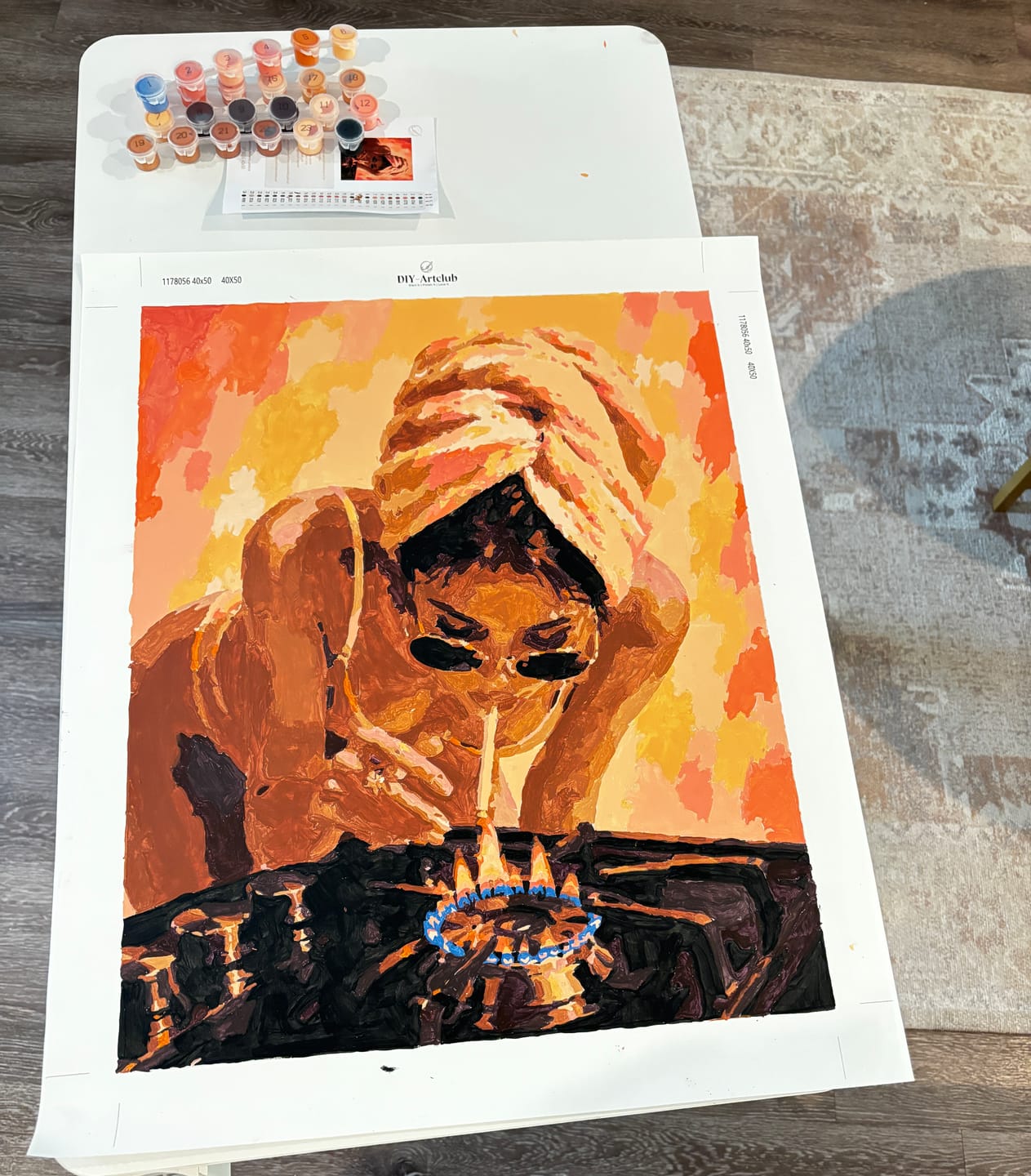 Customer photo review of Too Hot to Handle | Paint by Number