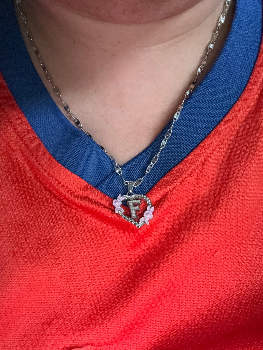 Customer photo review of Birthstone Heart Shape Necklace