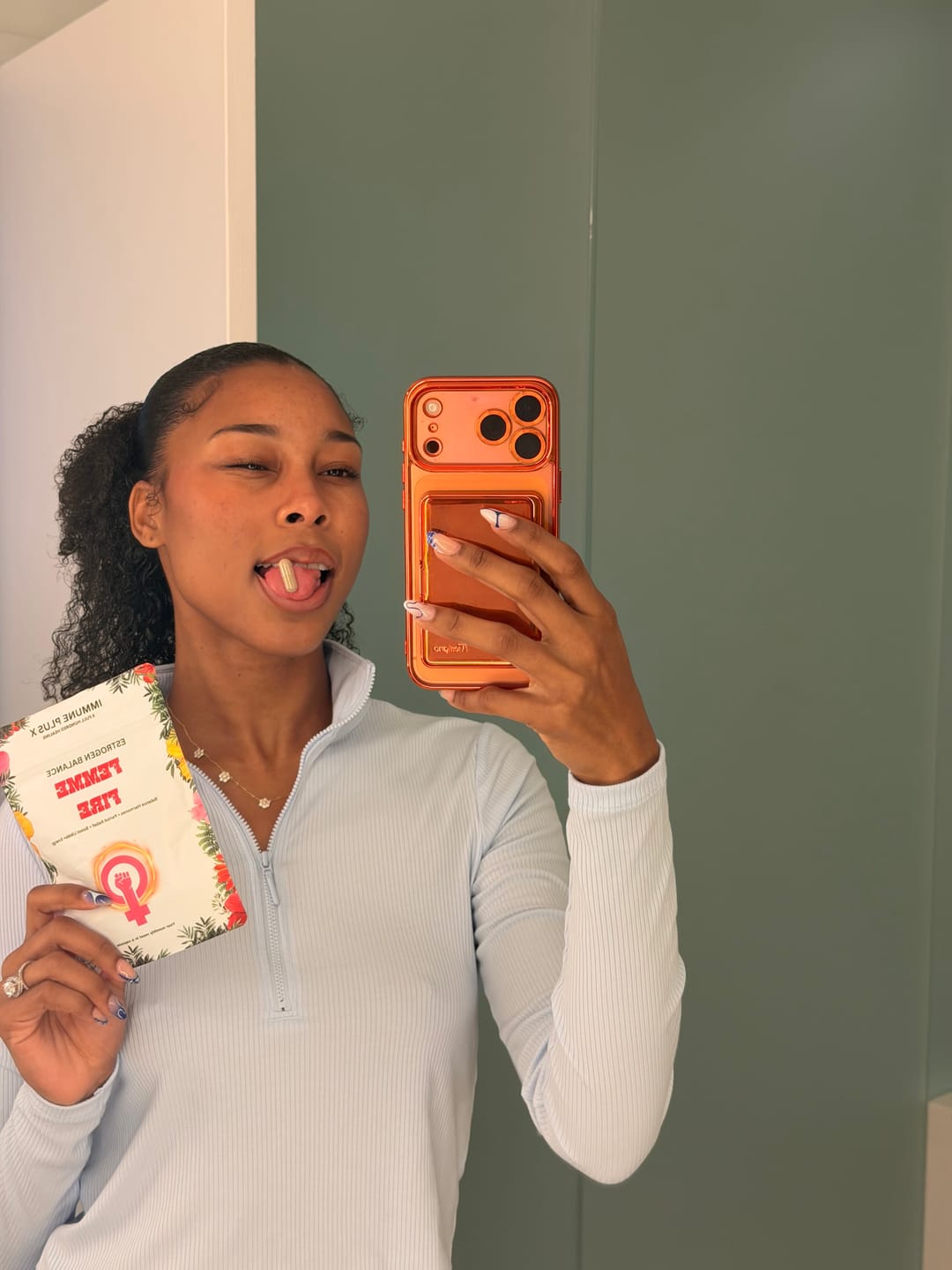 Customer photo review of Femme Fire Women's Herbal Wellness Capsules | Wildcrafted Daily Blend