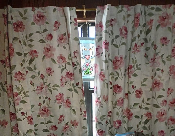 Customer photo review of Watercolor Rose Blackout Curtains (2 Panels)